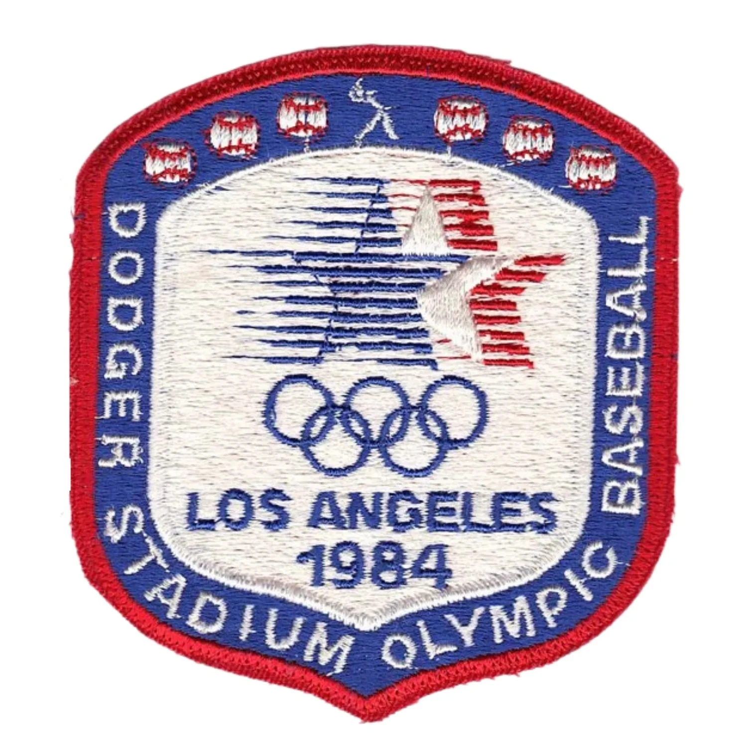 1984 los angeles dodgers stadium olympic baseball jersey sleeve patch