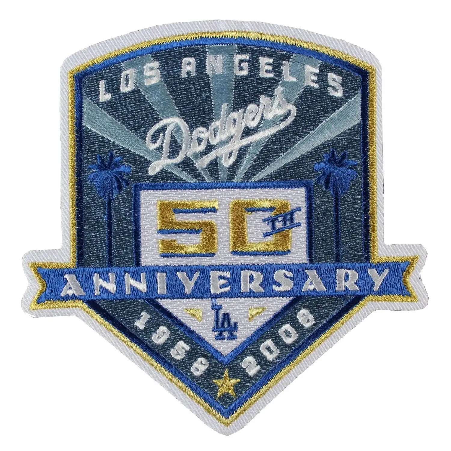 2008 los angeles dodgers 50th anniversary season jersey sleeve patch