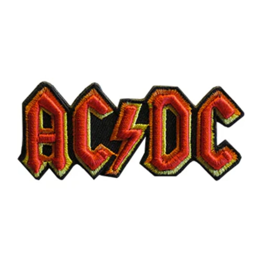 Ac dc 3d wordmark logo patch