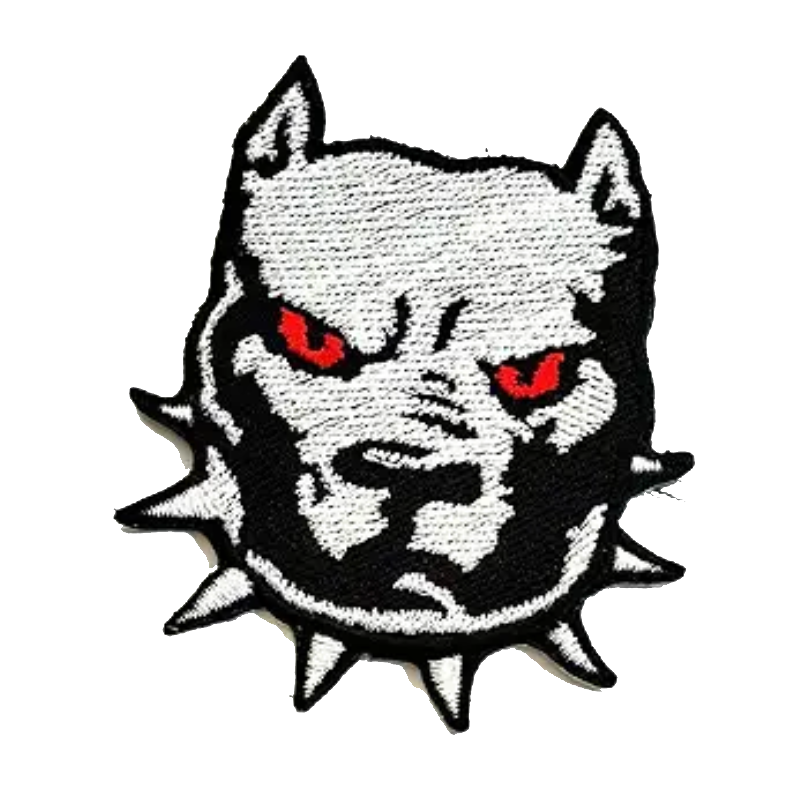 Aggressive Bulldog Red Eyes Patch