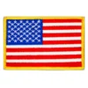 America country flag embroidered golden border patch