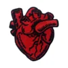 Anatomical human heart embroidered patch