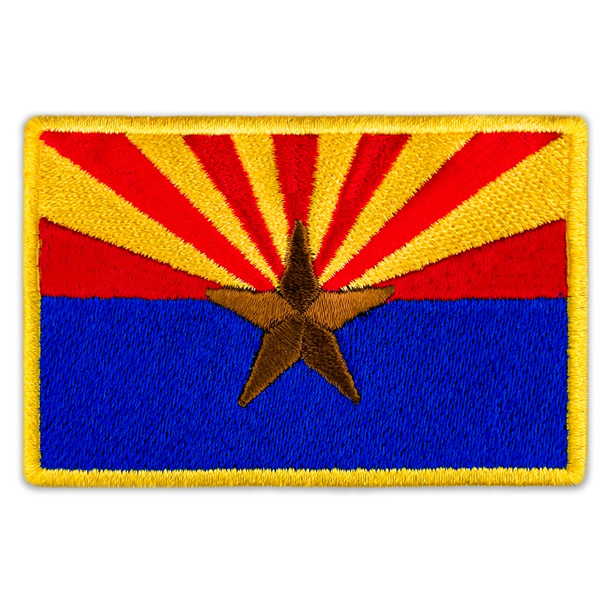 Arizona state flag embroidered golden border patch