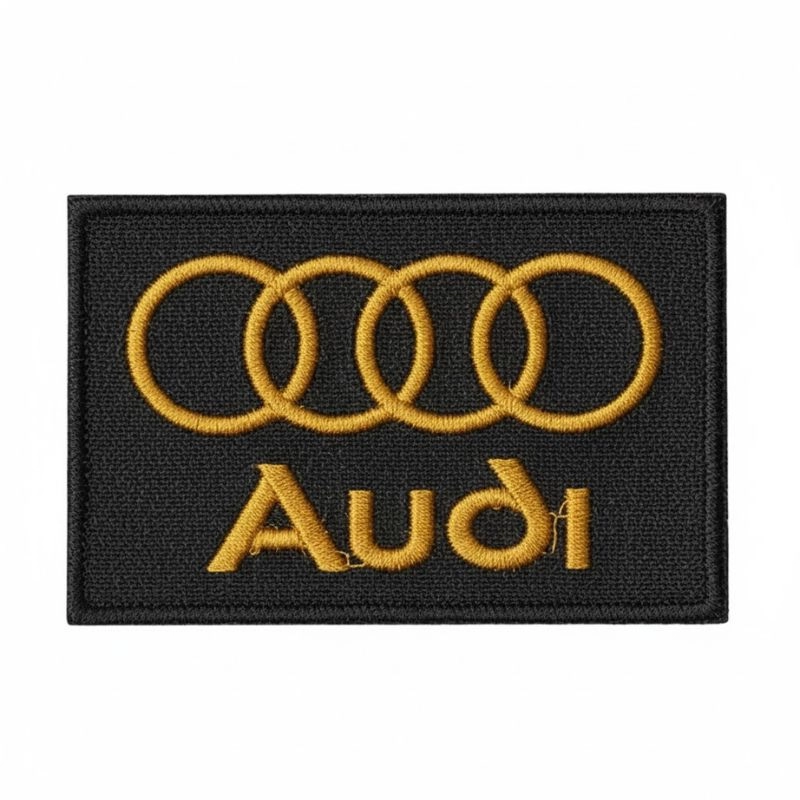 Audi racing logo gold patch
