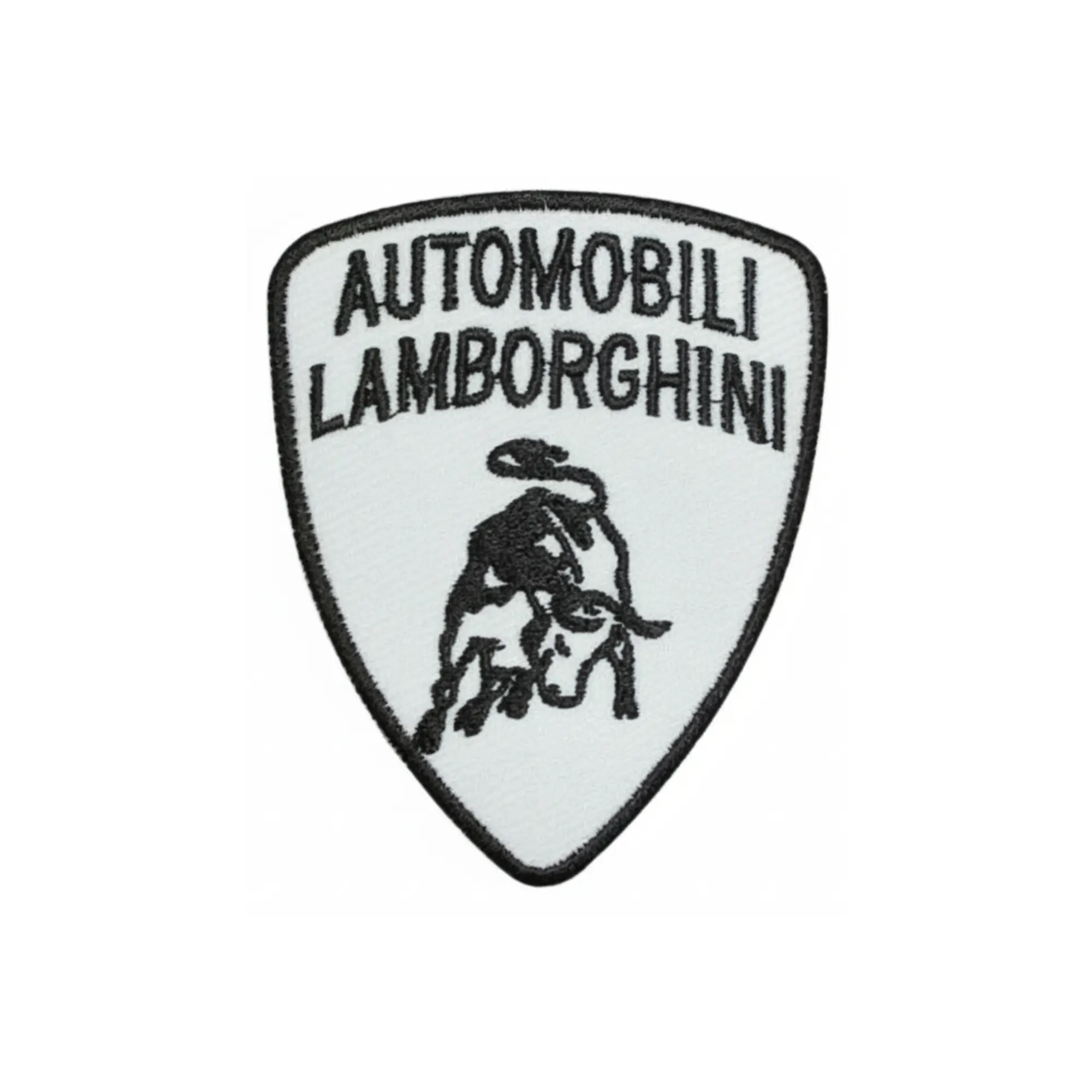 Automobili lamborghini black logo embroidered patch