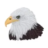 Bald eagle head embroidered patch