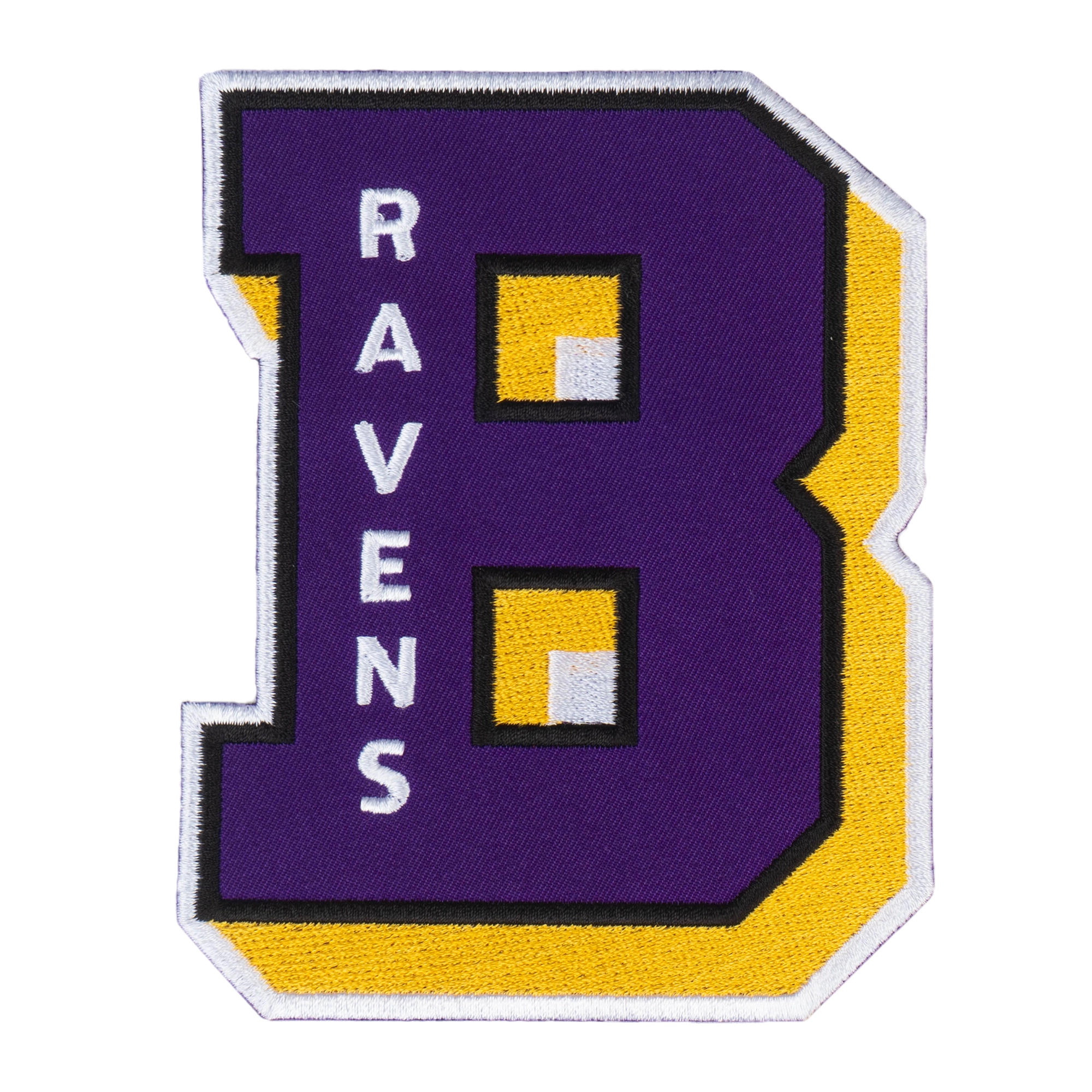 Baltimore Ravens B Letter Purple/Yellow Patch