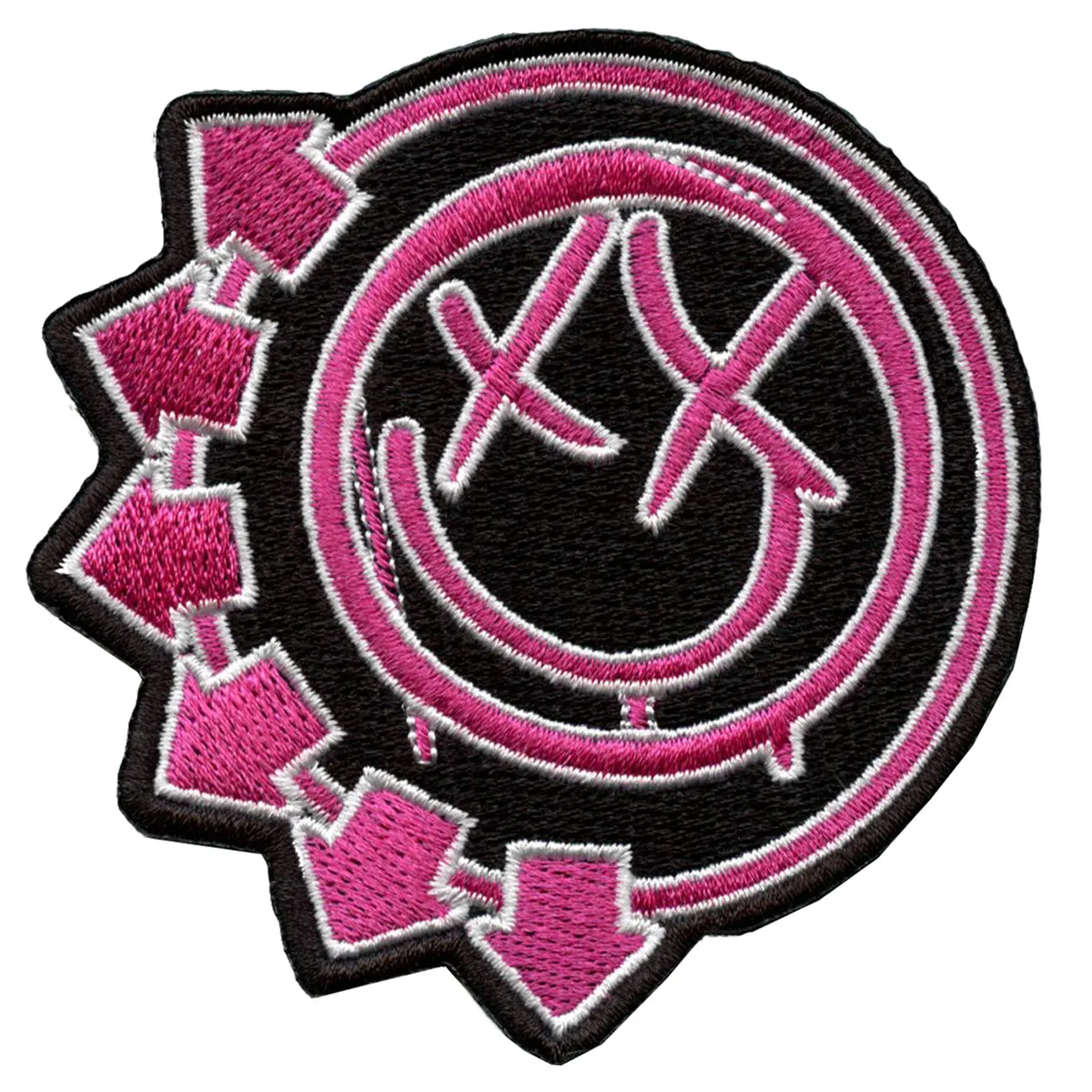 Blink 182 pink smiley face logo patch