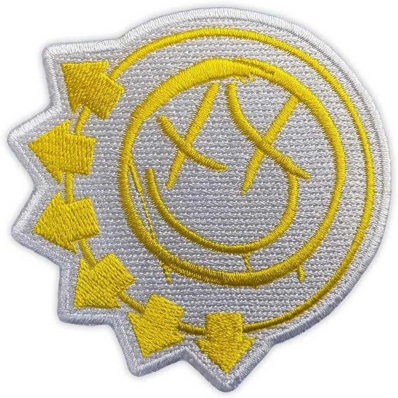 Blink 182 yellow smiley face logo patch