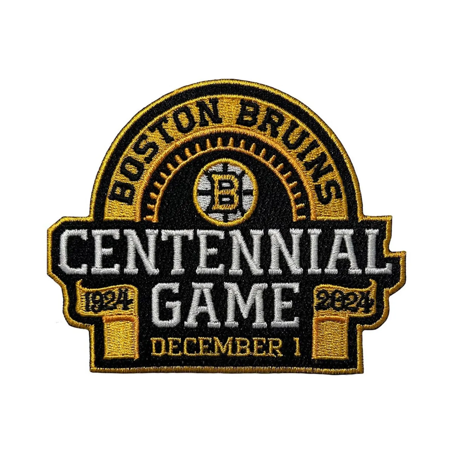 Boston bruins centennial game embroidered patch
