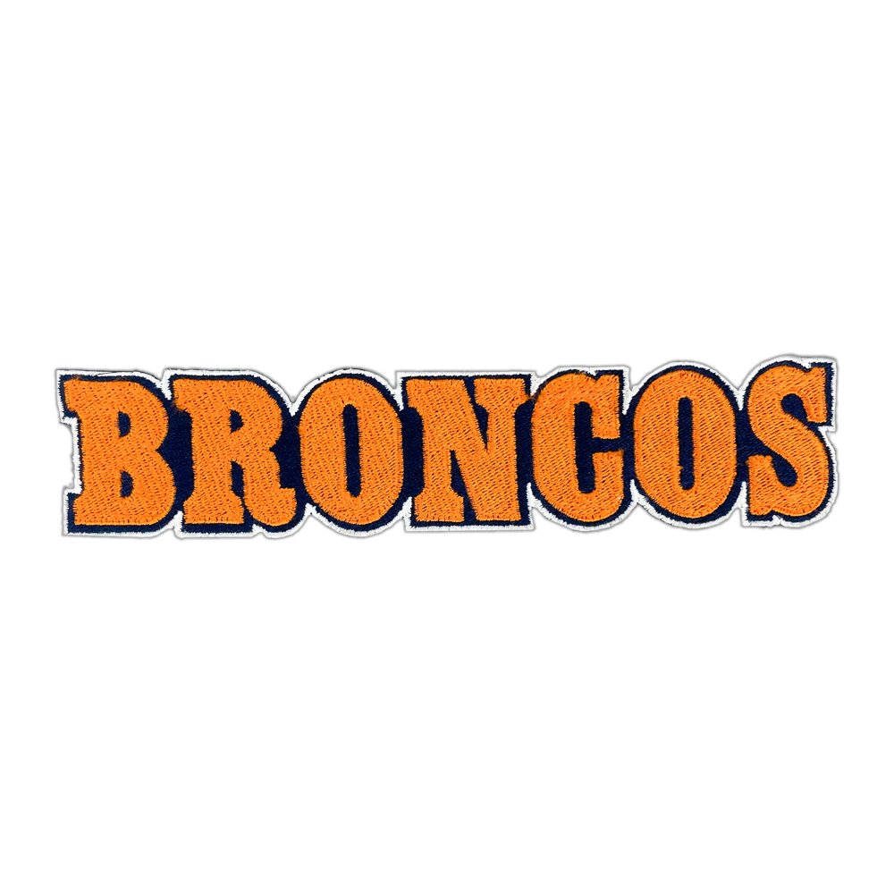 Denver Broncos 3D Script Text Patch