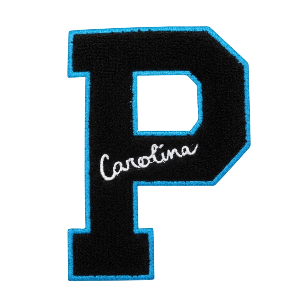 Carolina panthers p logo embroidered patch
