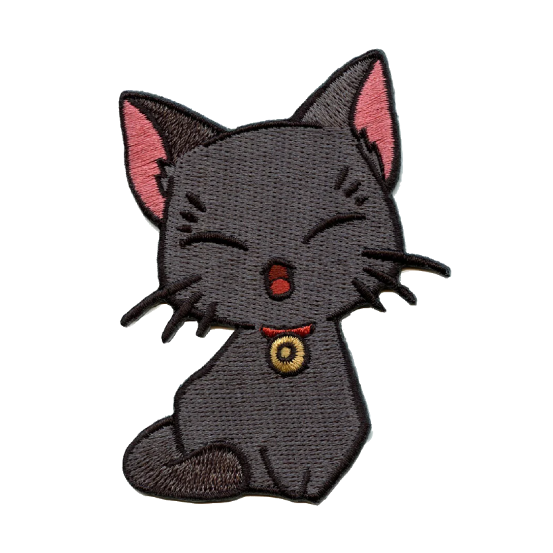 Yawn Kitty embroidered patch