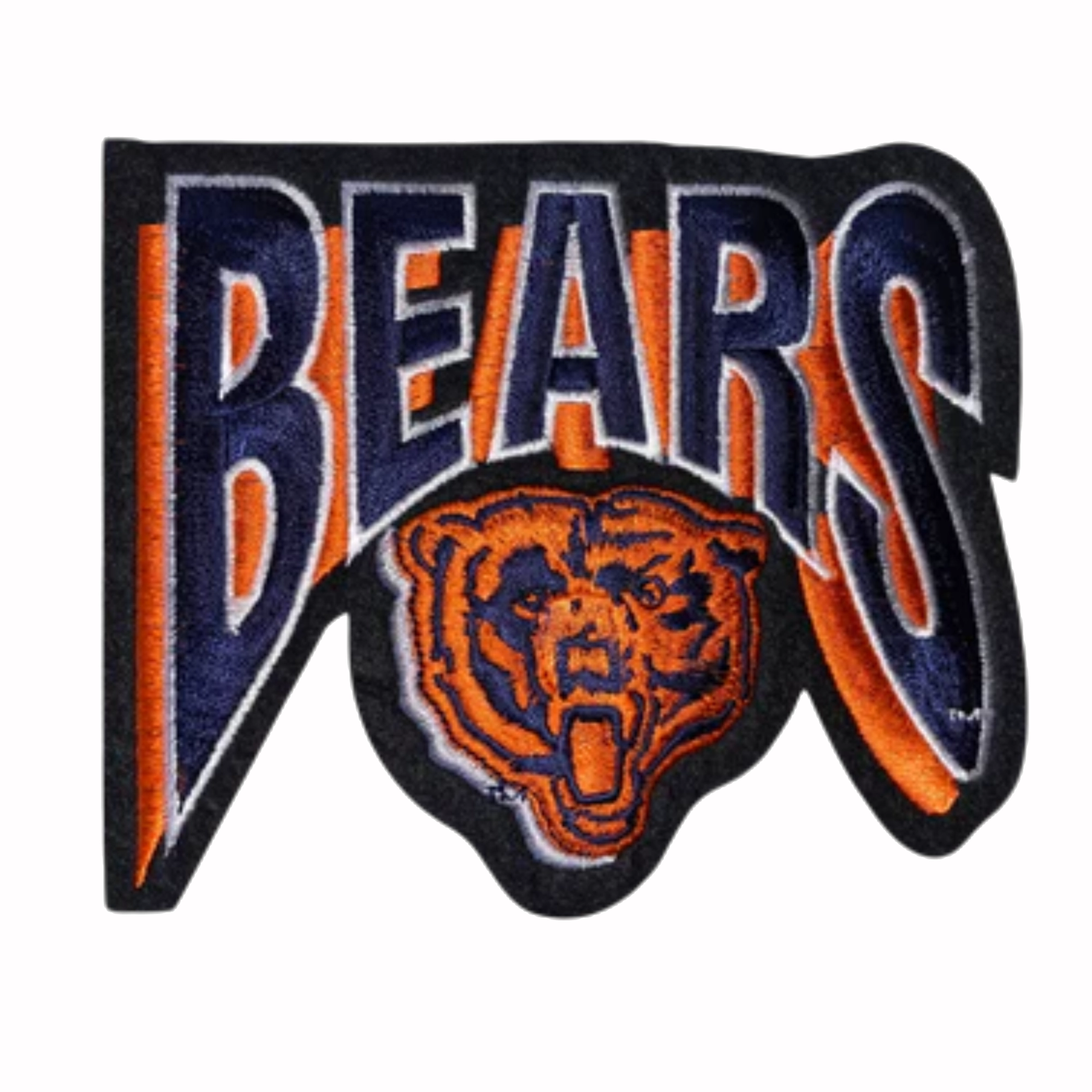 Chicago bears bears wordmark and bear head patch