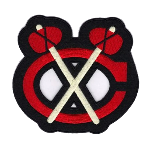 Chicago Blackhawks Crossed Tomahawks Patch