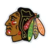 Chicago blackhawks head logo embroidered patch