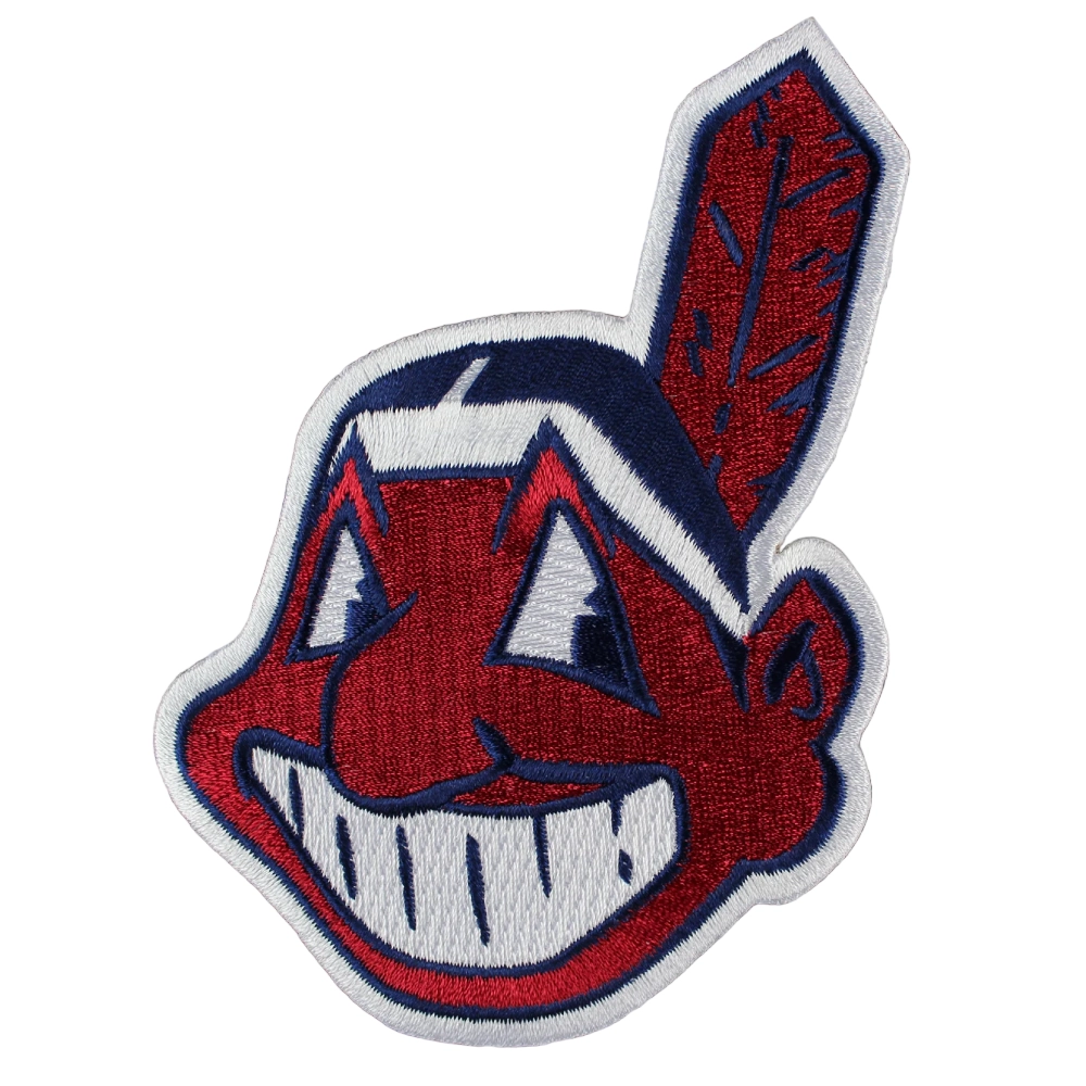 Cleveland indians chief wahoo embroidery red patch 1