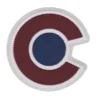 Colorado avalanche c logo embroidered patch