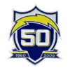 San Diego Chargers 50th Anniversary Patch