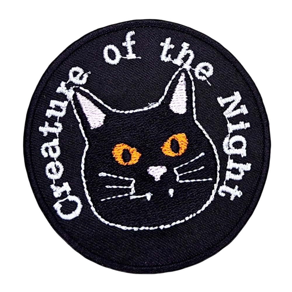 Creature of the night embroidered patch