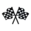 Crossed Checkered Flags Racing Patch