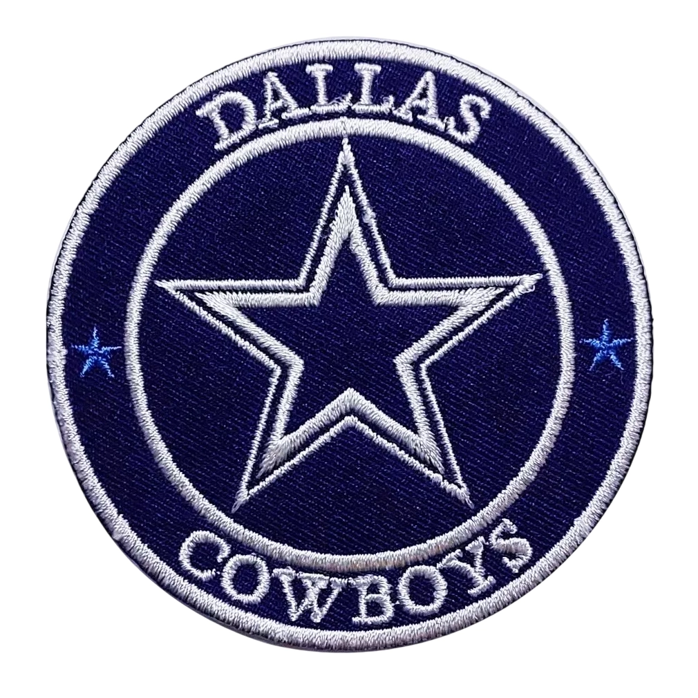 Dallas cowboys star and script embroidered patch