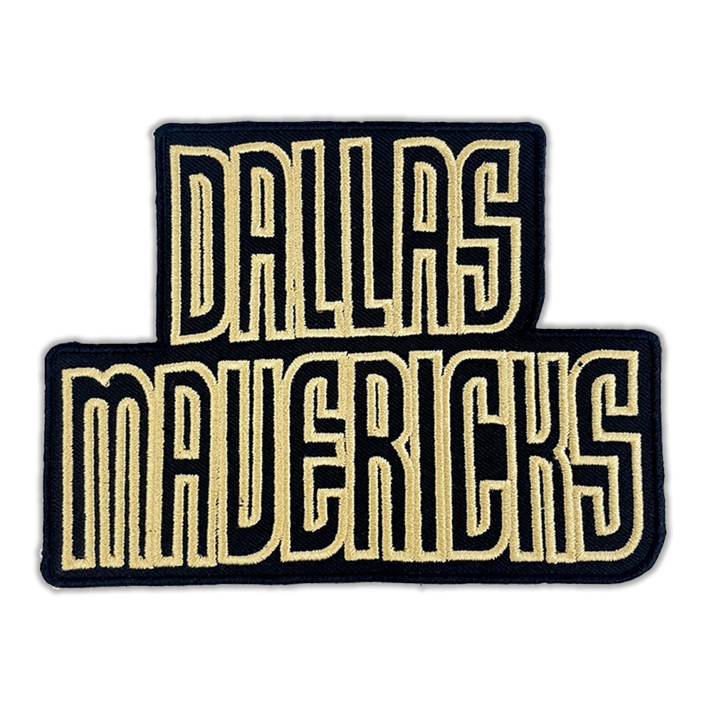 Dallas Mavericks Gold/Black Script Patch
