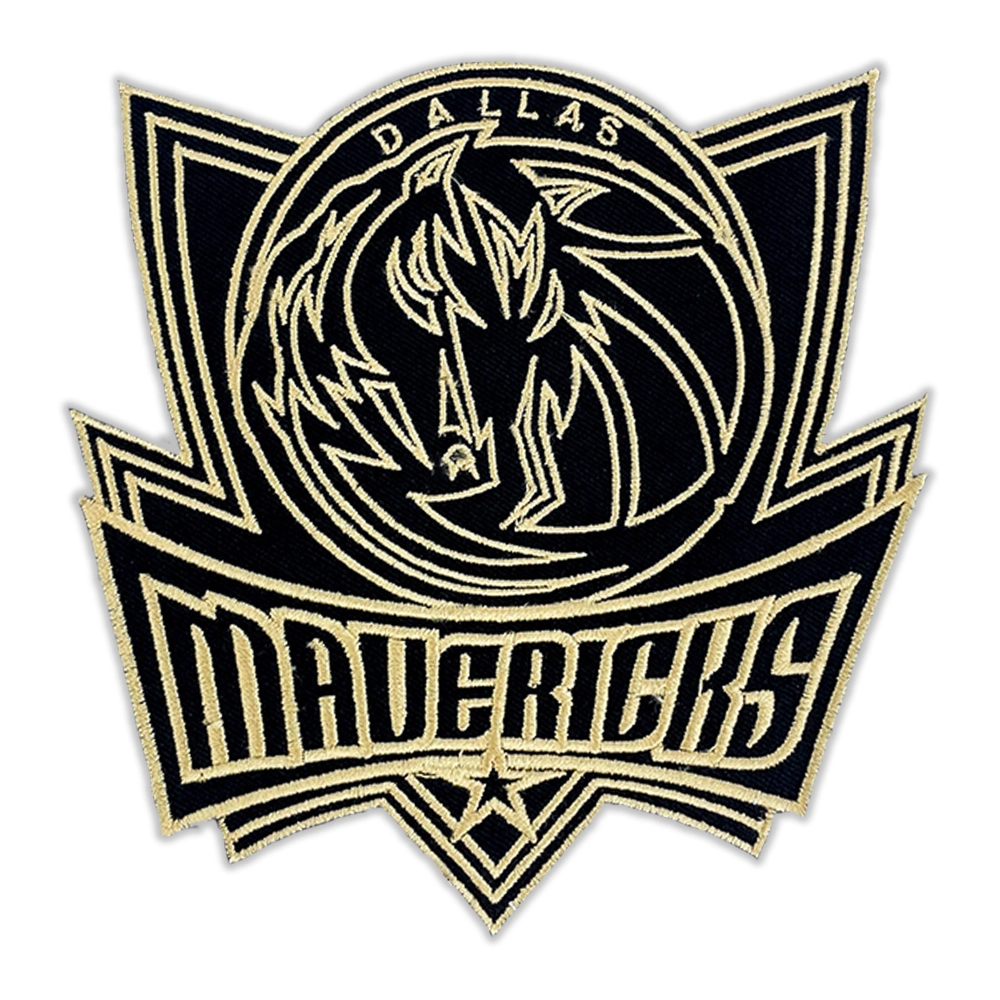 Dallas Mavericks Black/Gold Shield Patch