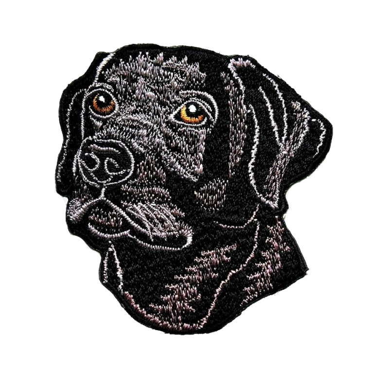 Black Labrador Retriever Face Patch
