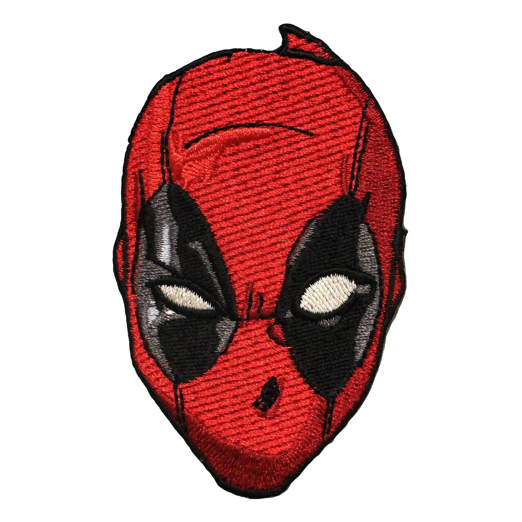 Deadpool head mask logo embroidered patch