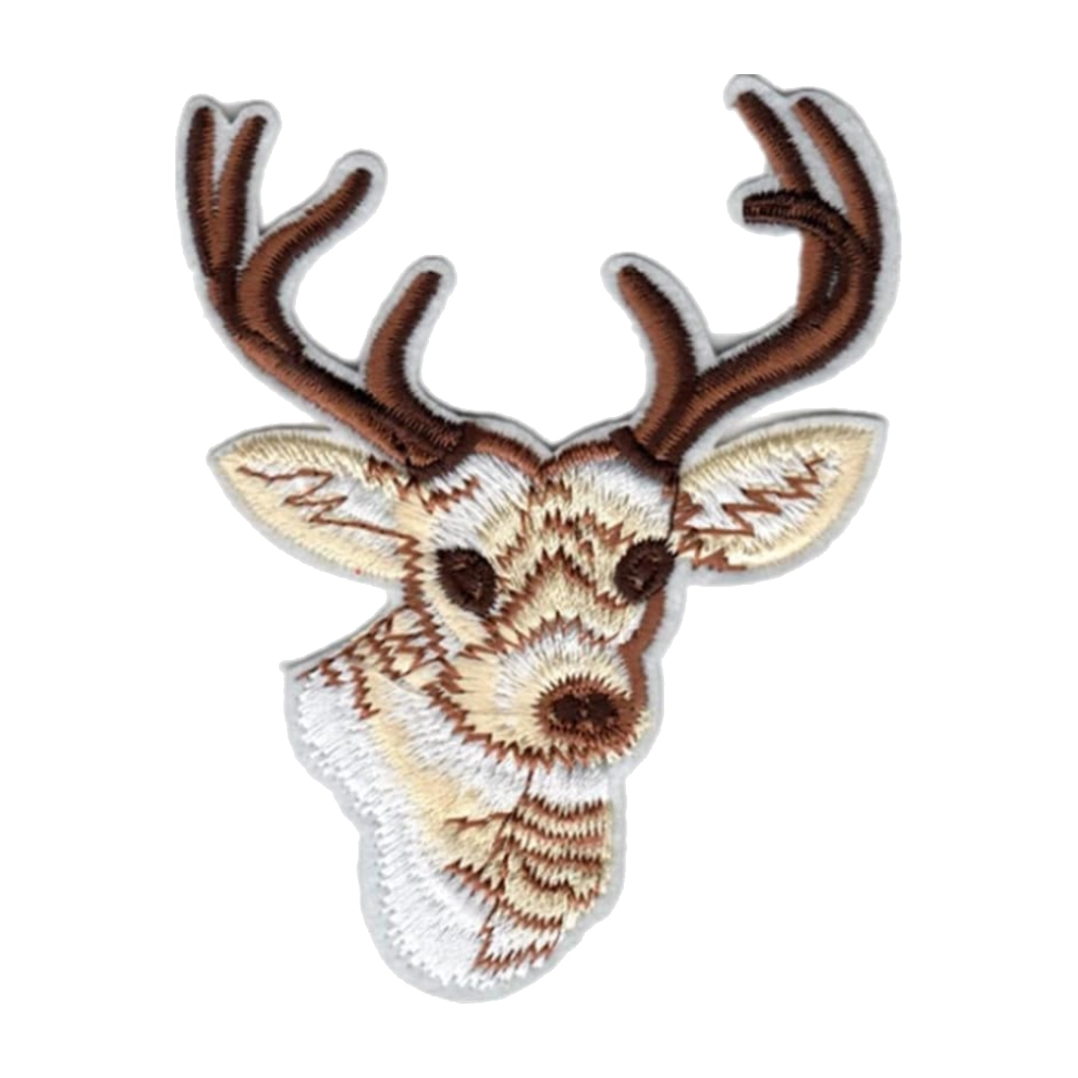 Buck Deer Head Brown Patch