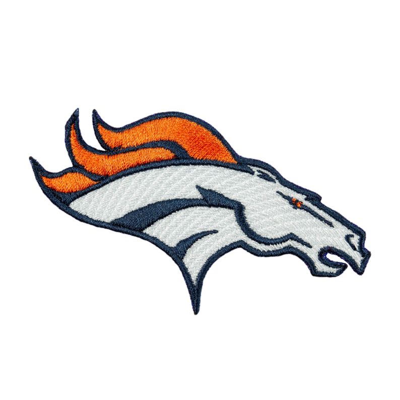 Denver broncos team logo whiteorange embroidery patch 2