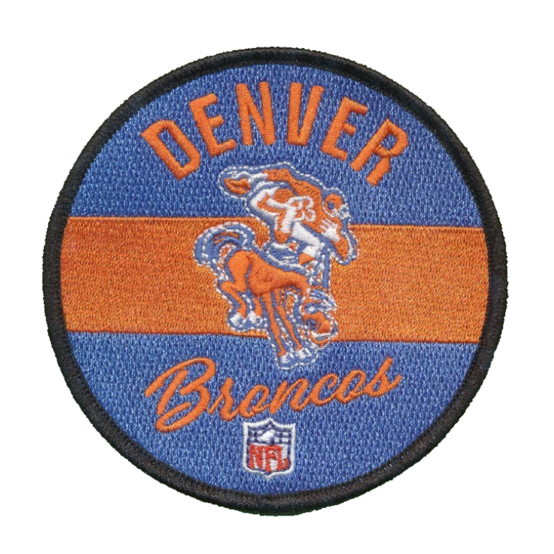 Denver broncos vintage round logo patch