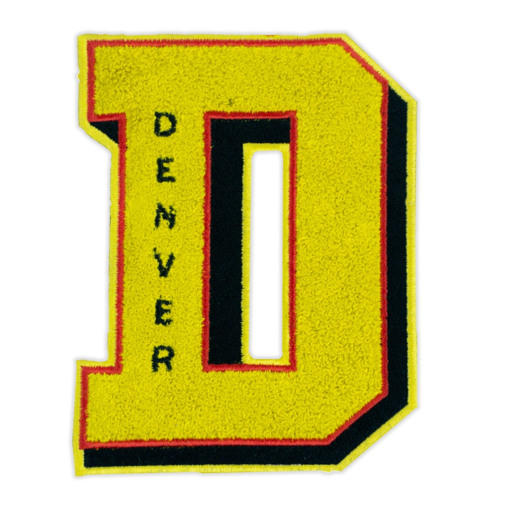 Denver nuggets 3d letter d embroidered patch