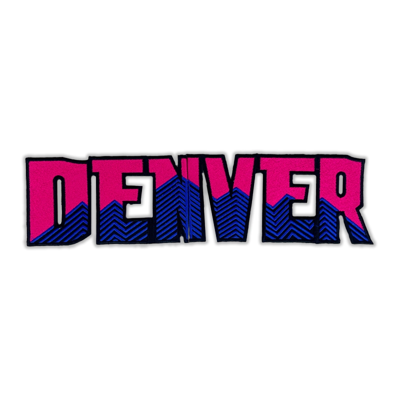 Denver nuggets pink blue text patch