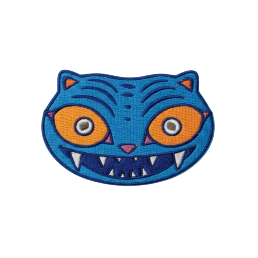 Derpy Blue Tiger Face Patch