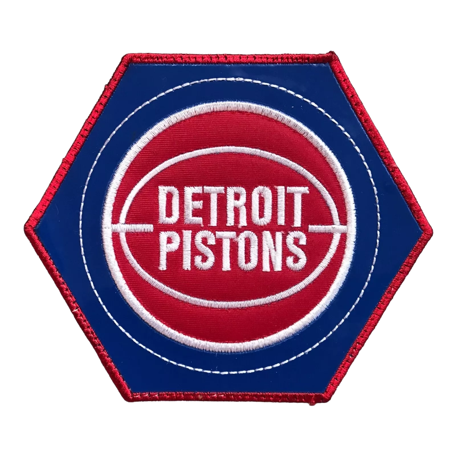 Detroit Pistons hexagonal logo patch