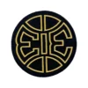 Detroit pistons black gold round logo patch