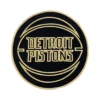 Detroit pistons classic black gold logo patch