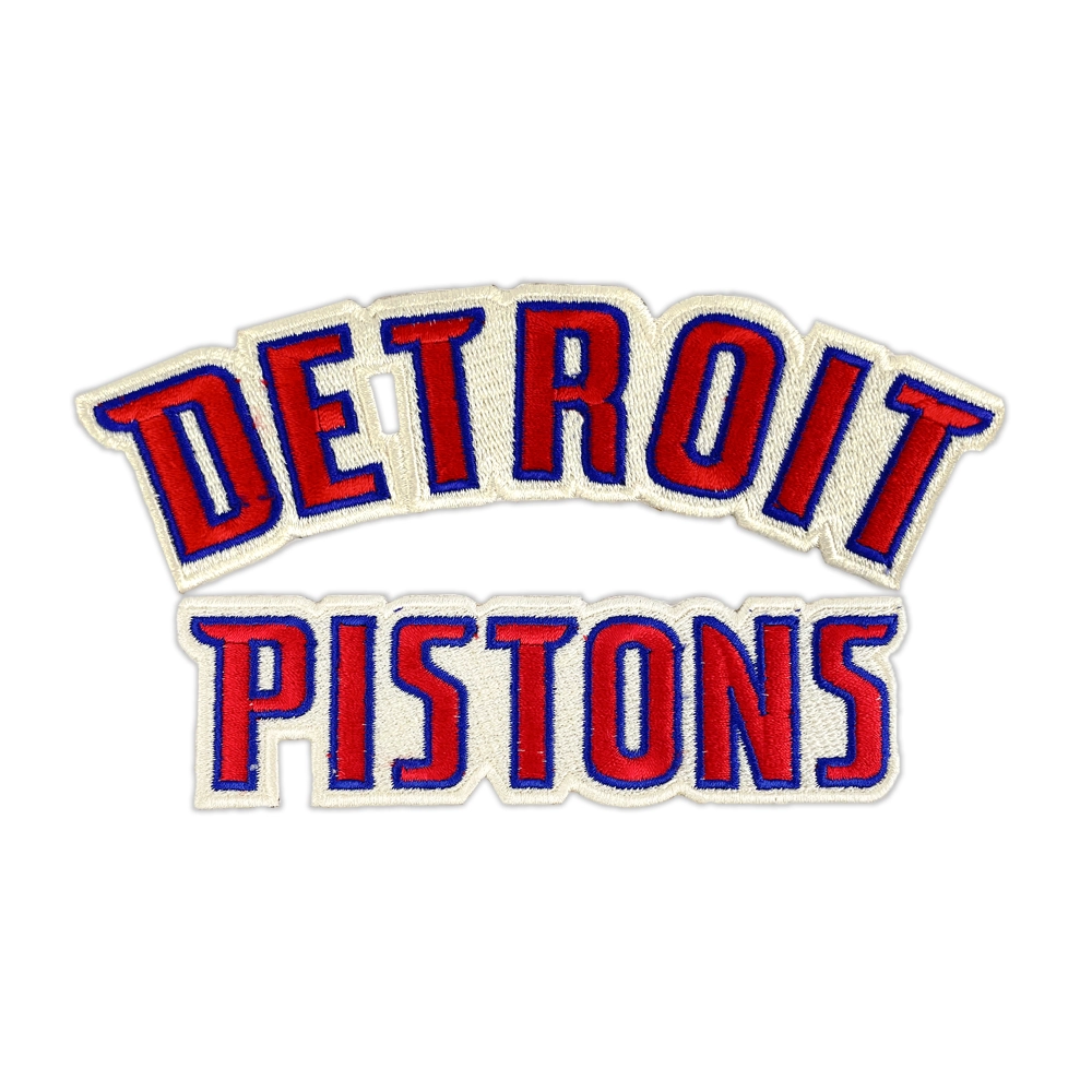 Detroit Pistons stacked wordmark patch