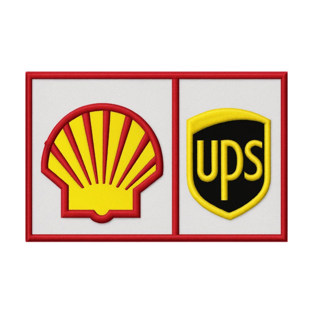 Shell and UPS logo patch