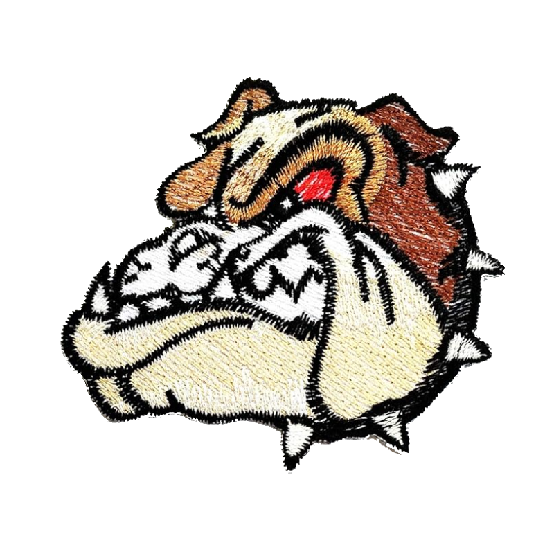 Fierce bulldog embroidered patch