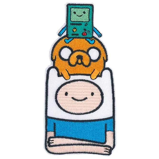 Finn and jake with bmo cartoon character patch
