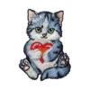 Cute Kitten Holding Heart Patch