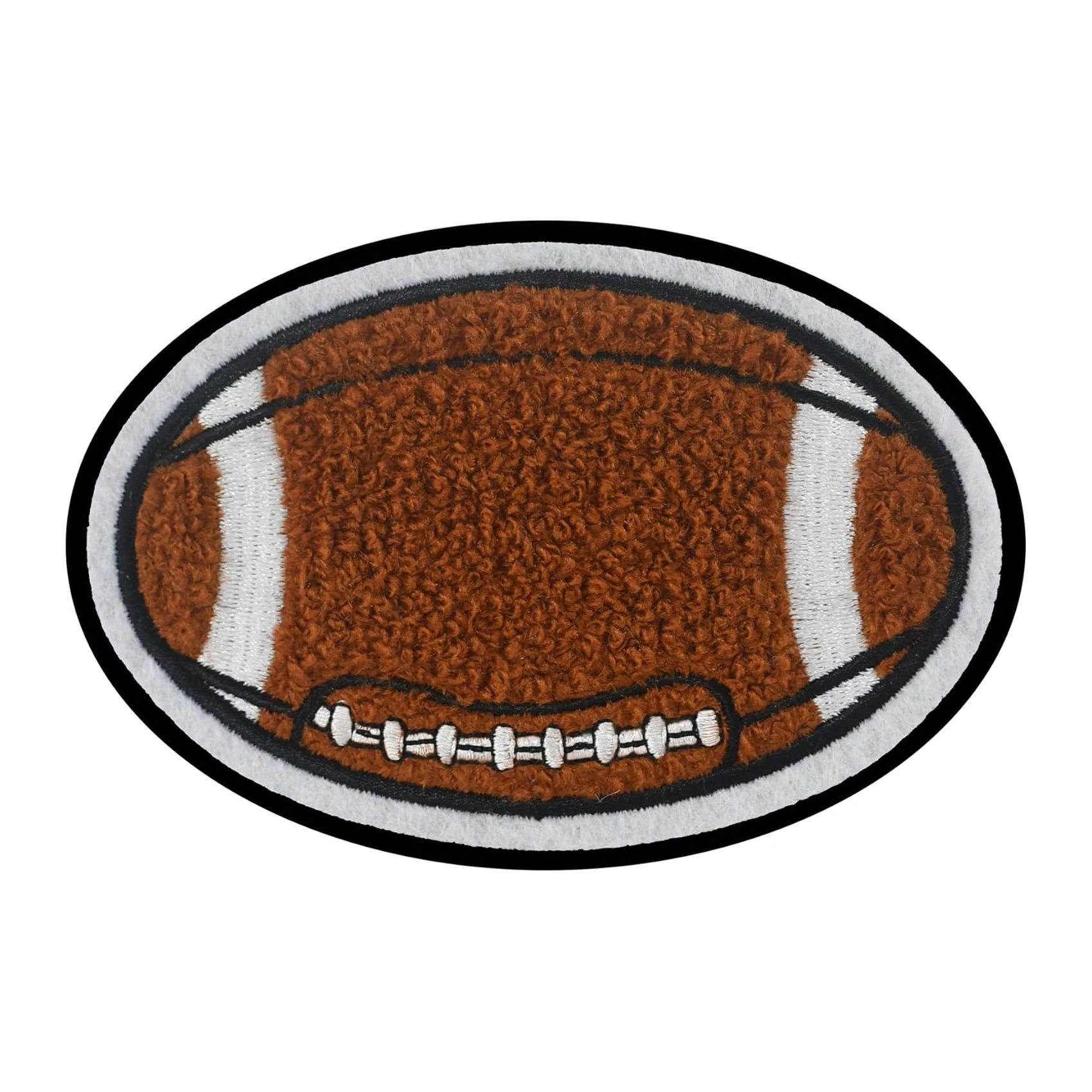 Football soccer brown embroidered patch