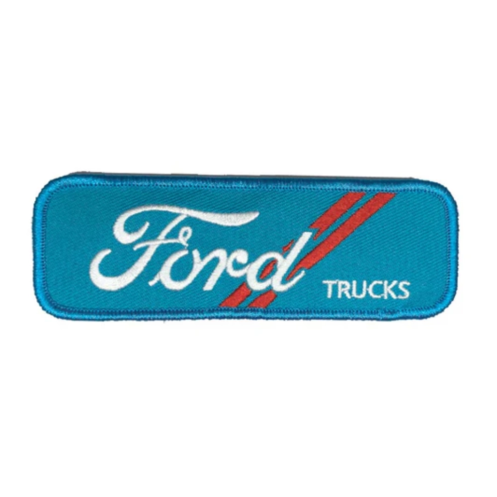 Ford trucks teal red racing stripe patch