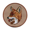 Red Fox Head Round Wildlife Patch