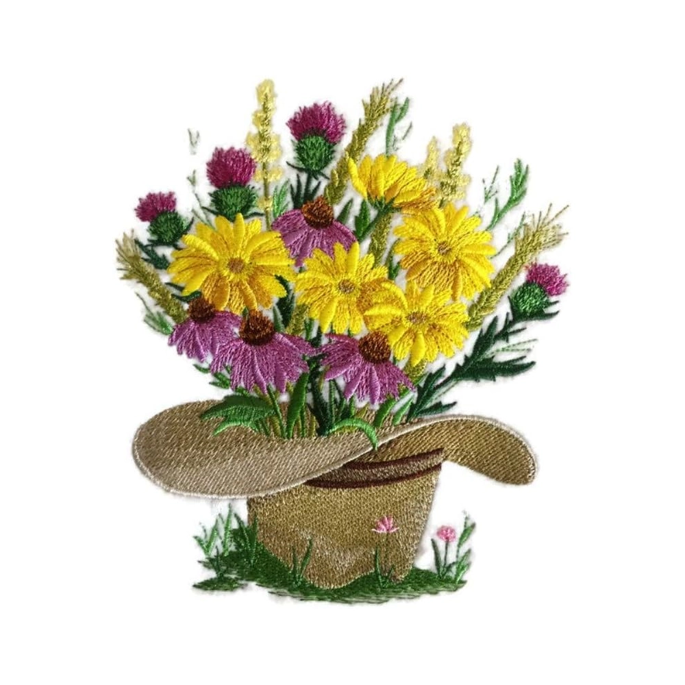 Garden Hat Wildflower Bouquet Patch