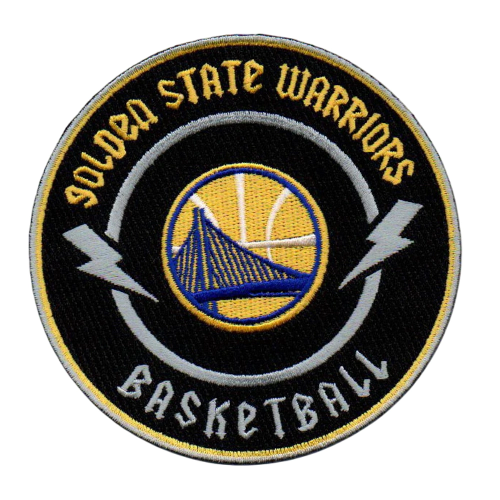 Golden state warriors area rock black embroidered patch