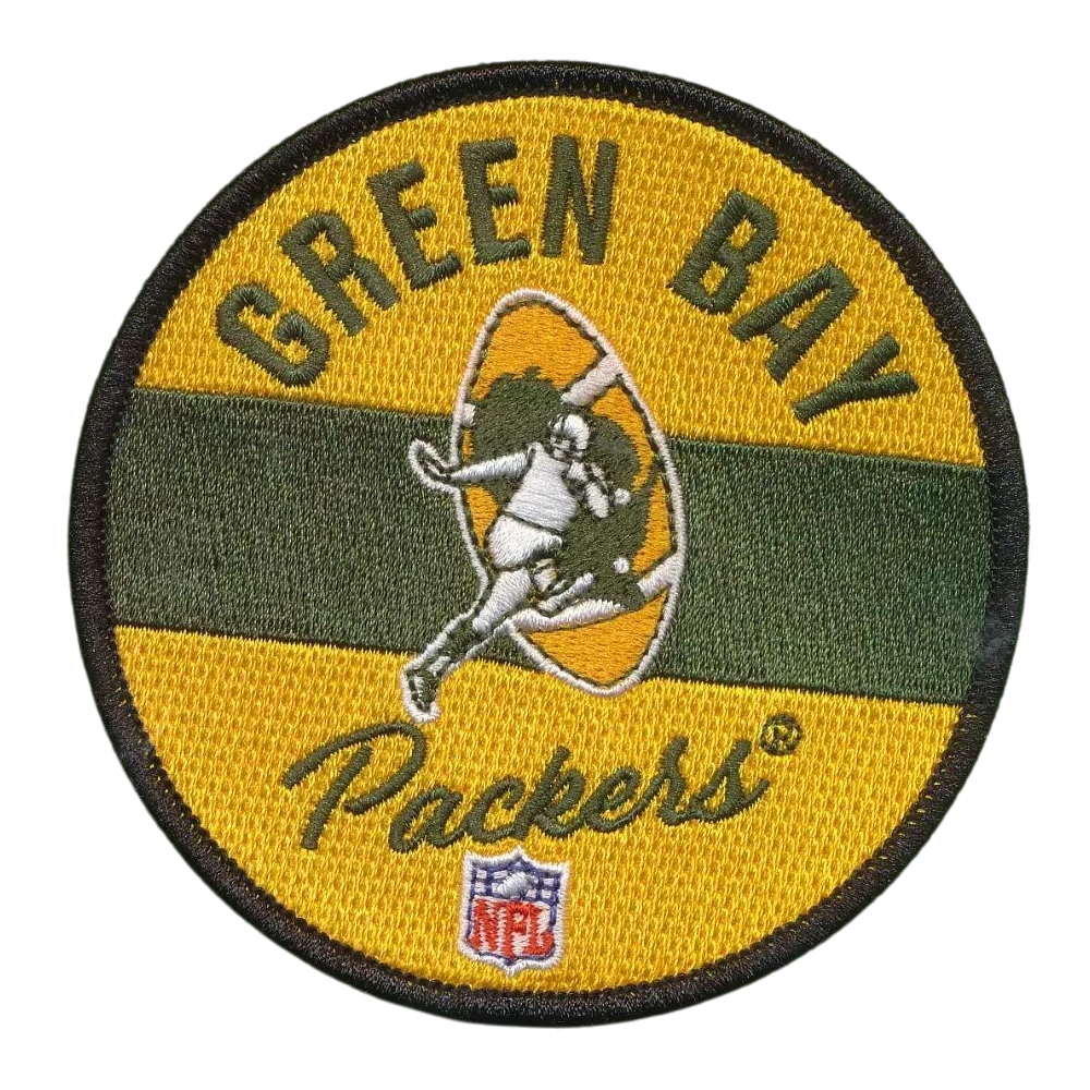 Green bay packers vintage logo embroidered patch